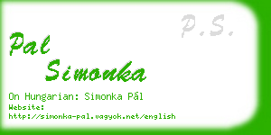 pal simonka business card